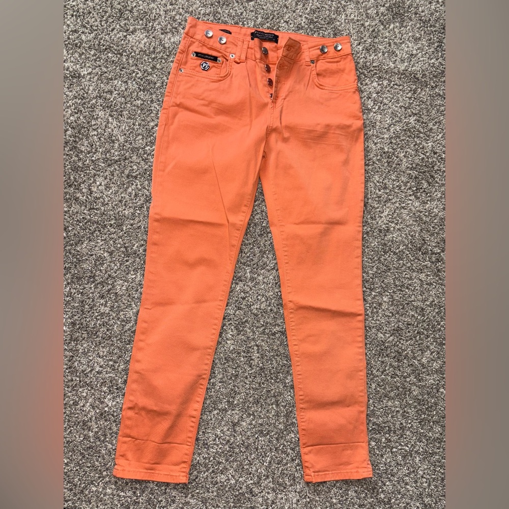 Women's Orange Skinny Pants